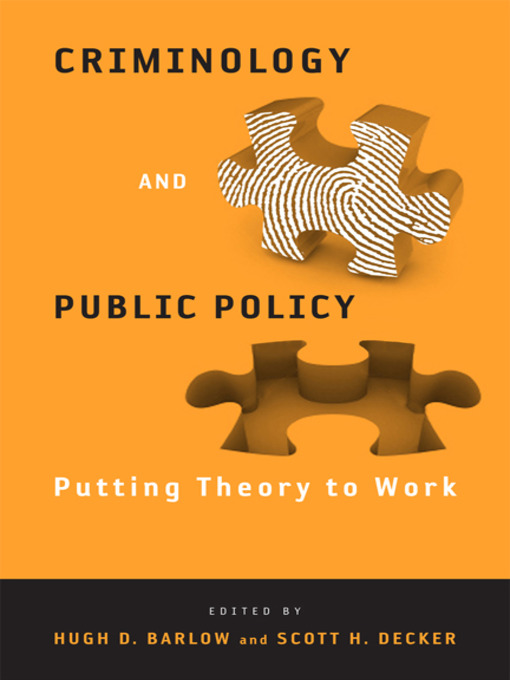 Title details for Criminology and Public Policy by Hugh Barlow - Available